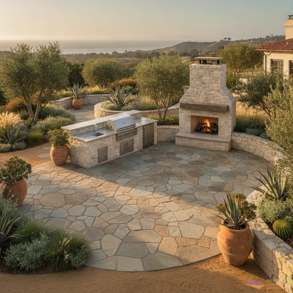 Coastal Entertaining — Hardscape & Outdoor Kitchen by Bradley Landscape