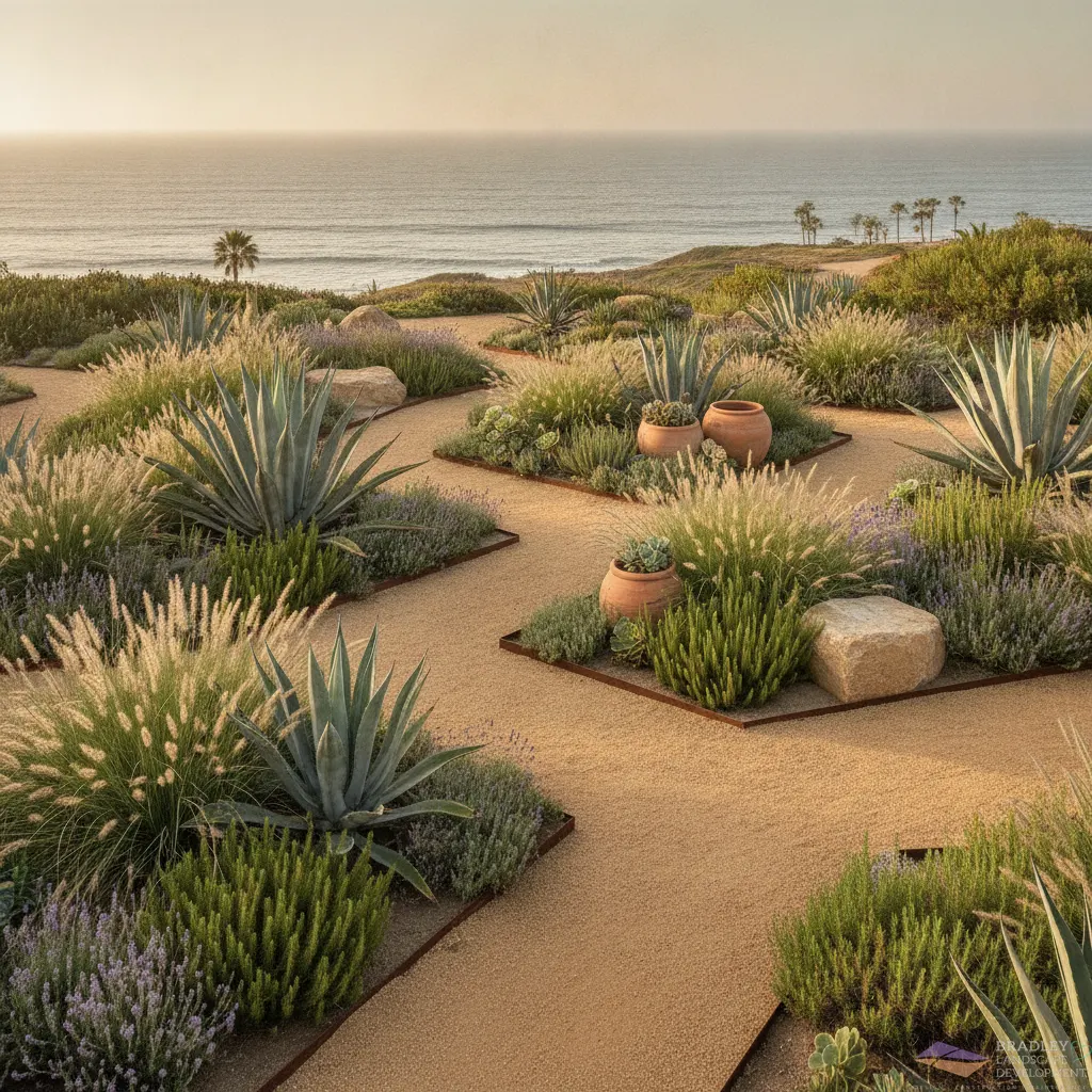 La Jolla Modern — Drought-Tolerant Garden by Bradley Landscape